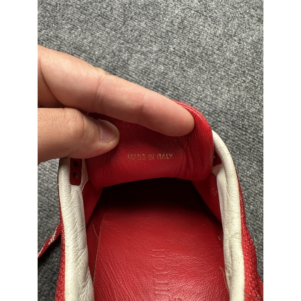 Womens Sneakers Louis Vuitton Red Leather Low Top, Size US 6.5 - Picture 10 of 12